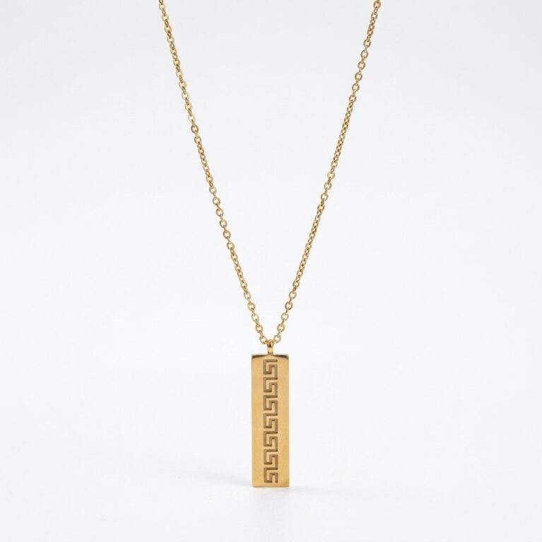 Helia Necklace - Ατσάλινο Κολιέ με Ελληνικό Μοτίβο