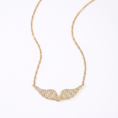 Celeste Wing Necklace - Ατσάλινο Κολιέ με Φτερά