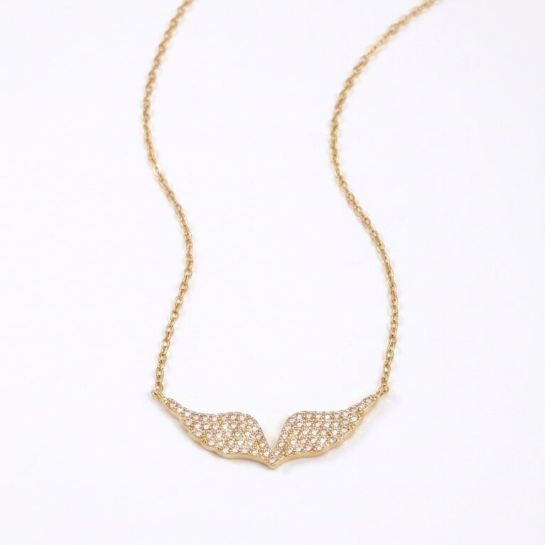 Celeste Wing Necklace - Ατσάλινο Κολιέ με Φτερά