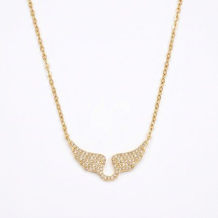 Celeste Necklace - Ατσάλινο Κολιέ με Φτερά Αγγέλου
