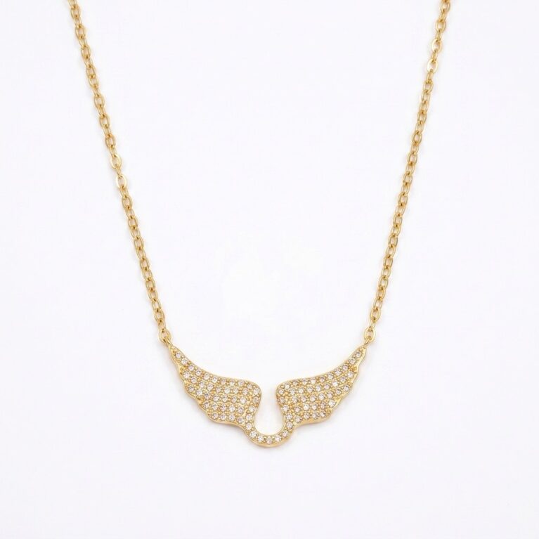 Celeste Necklace - Ατσάλινο Κολιέ με Φτερά Αγγέλου