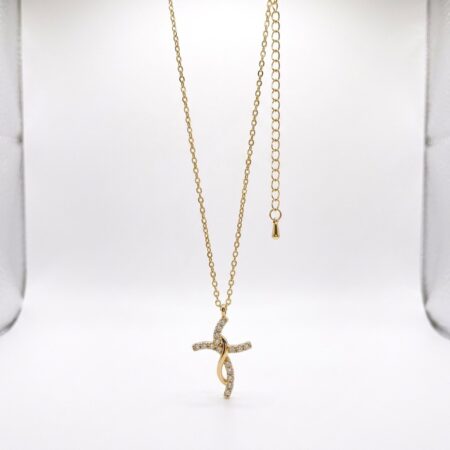 Celeste Cross Necklace - Ατσάλινο Κολιέ με Σταυρό