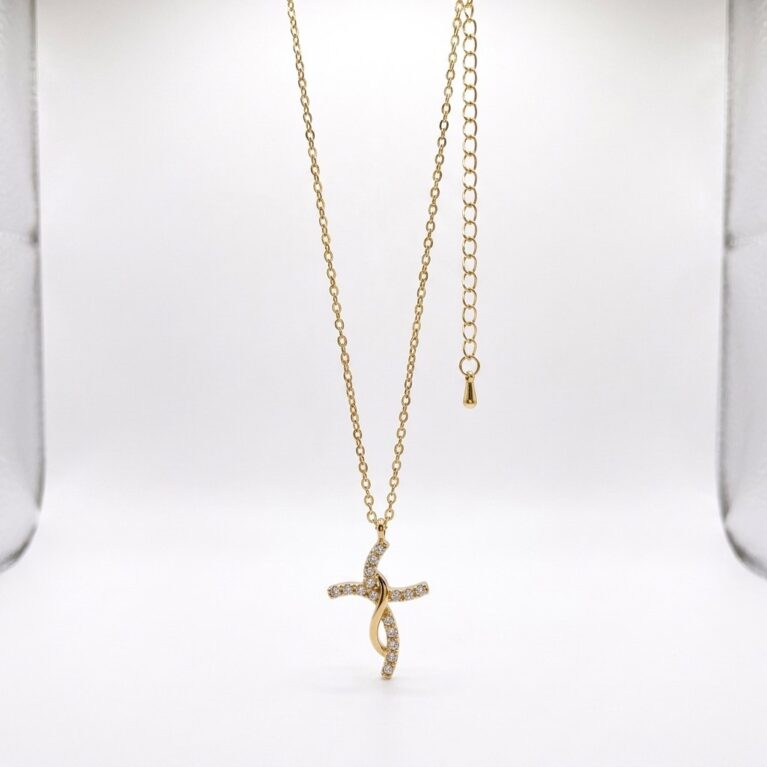 Celeste Cross Necklace - Ατσάλινο Κολιέ με Σταυρό