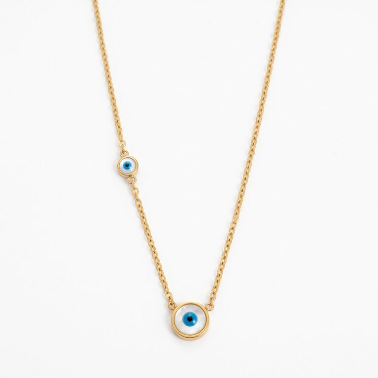 Selene Necklace - Ατσάλινο Κολιέ με Μάτι