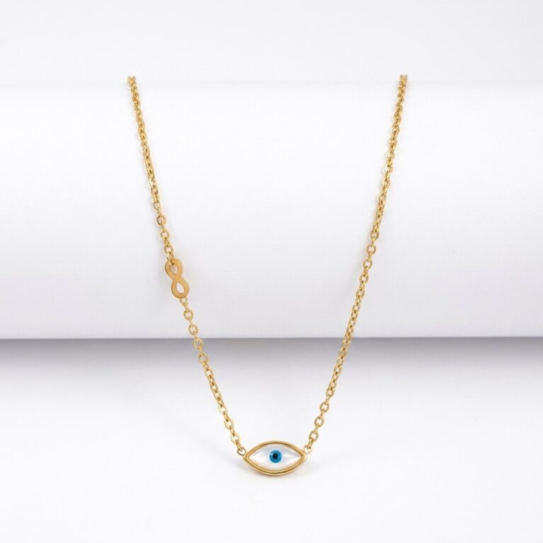 Astra Necklace - Ατσάλινο Κολιέ με Μάτι