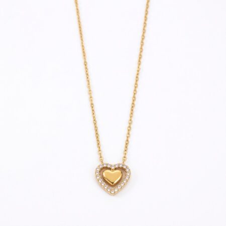 Amour Heart Necklace - Ατσάλινο Κολιέ με Καρδιά
