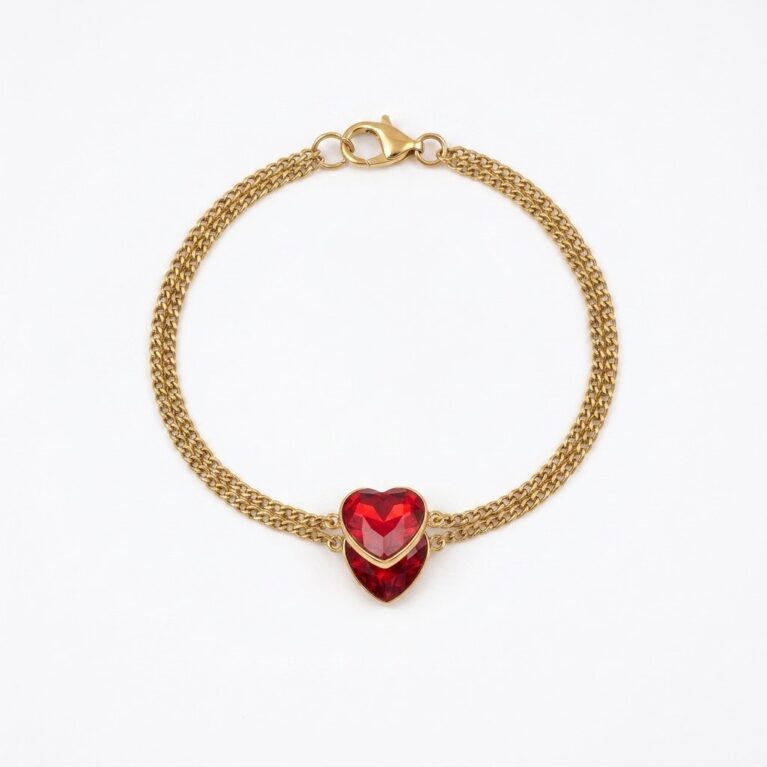 Amour Heart Bracelet - Ατσάλινο Βραχιόλι με Καρδιές