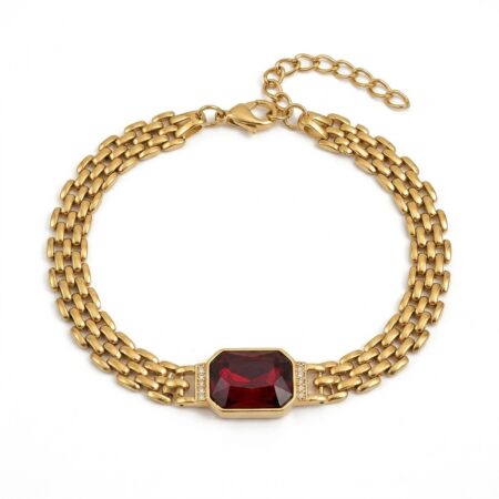 Aurora Bracelet - Ατσάλινο Βραχιόλι με Πέτρα