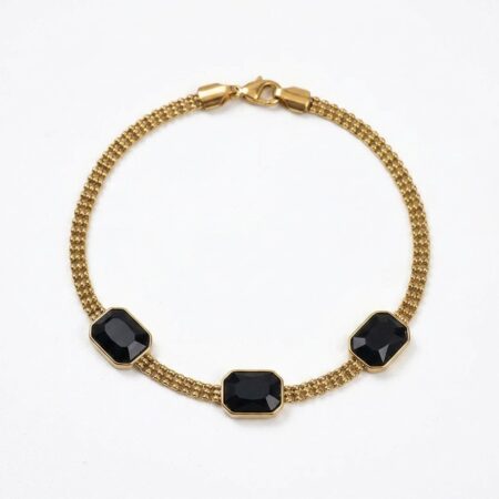 Aurora Bracelet - Ατσάλινο Βραχιόλι με Πολύχρωμες Πέτρες