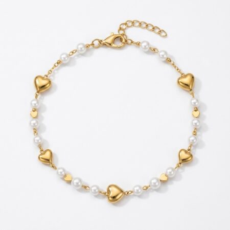 Amour Heart Bracelet - Ατσάλινο Βραχιόλι με Καρδιές