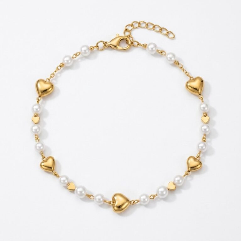 Amour Heart Bracelet - Ατσάλινο Βραχιόλι με Καρδιές