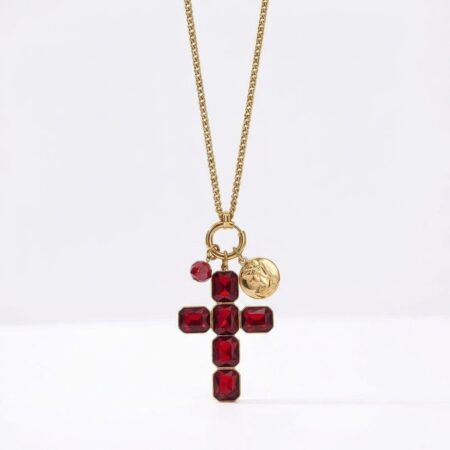 Celeste Cross Necklace - Ατσάλινο Κολιέ με Σταυρό