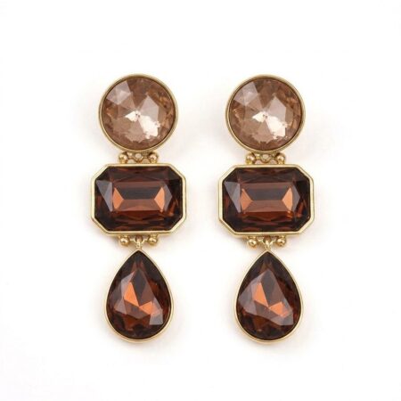 Aurora Earrings - Ατσάλινα Σκουλαρίκια με Πολύχρωμες Πέτρες