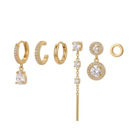 Celeste Earrings - Ατσάλινα Σκουλαρίκια με Κρεμαστά Στοιχεία