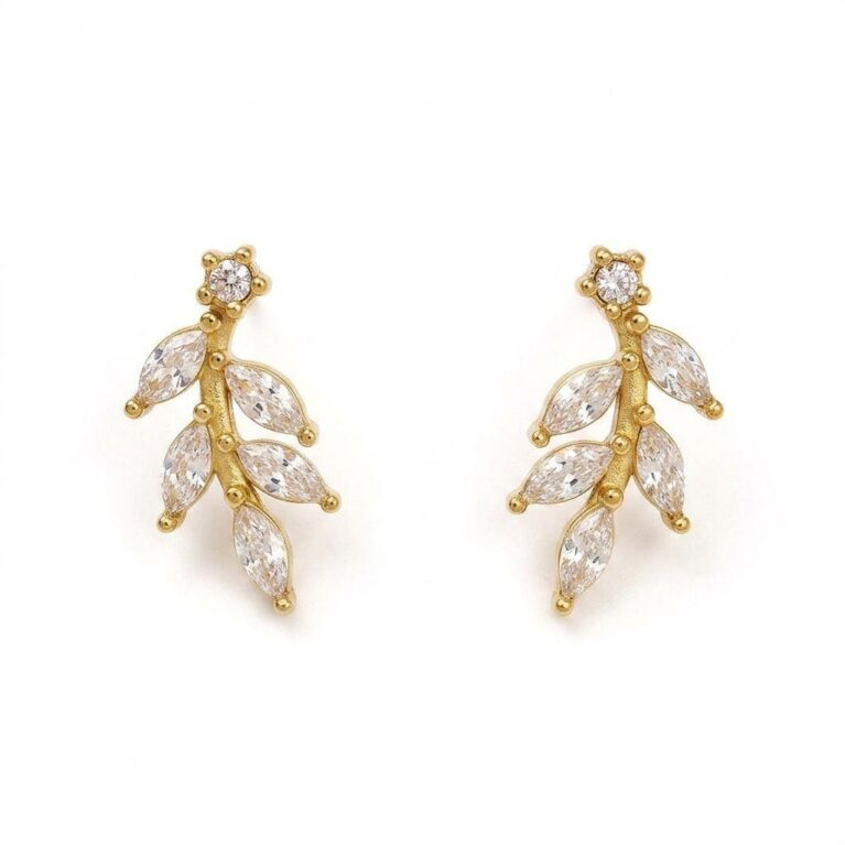 Leaf Earrings - Ατσάλινα Σκουλαρίκια με Φύλλα