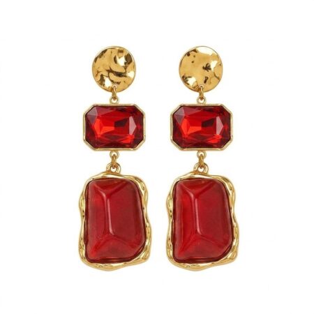 Aurora Earrings - Ατσάλινα Σκουλαρίκια με Πέτρες