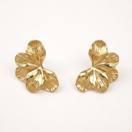Flora Earrings - Ατσάλινα Σκουλαρίκια Λουλούδι