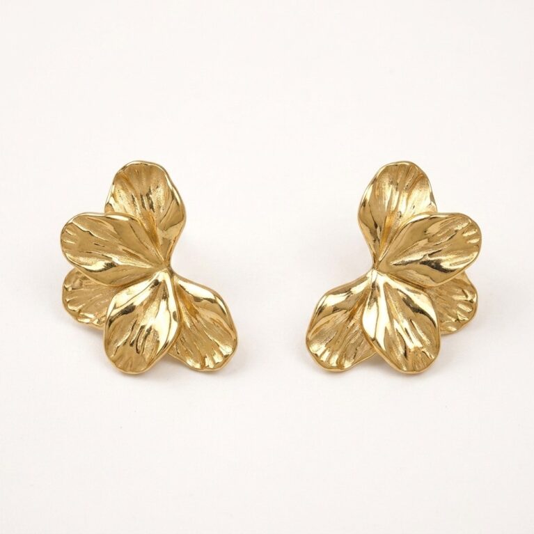 Flora Earrings - Ατσάλινα Σκουλαρίκια Λουλούδι