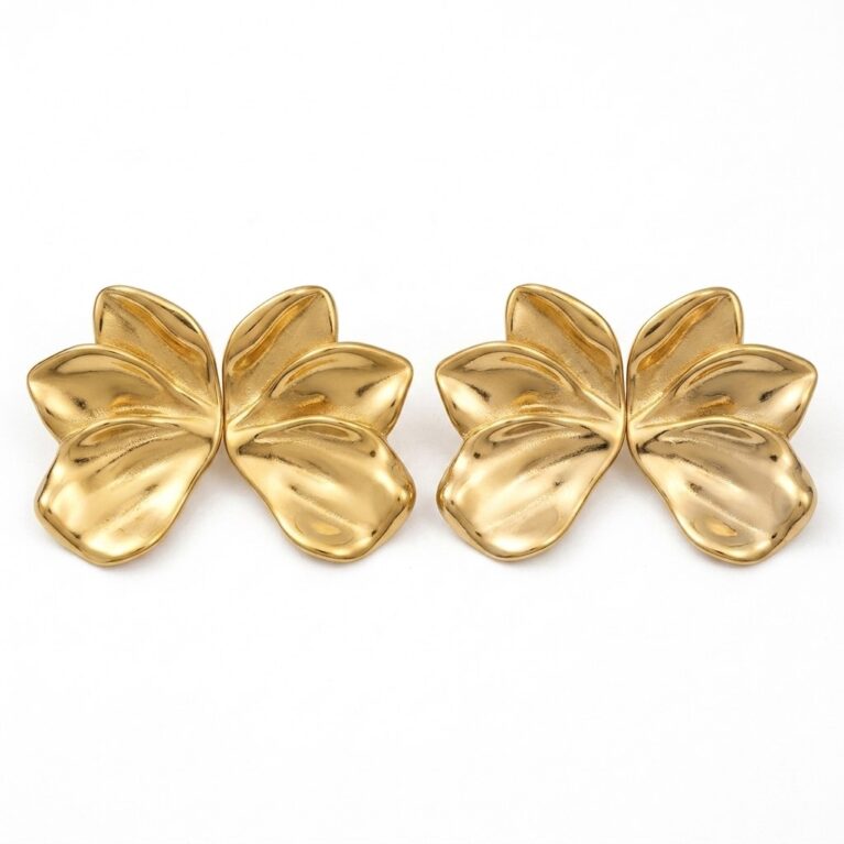 Lumi Leaf Earrings - Ατσάλινα Σκουλαρίκια Φύλλο
