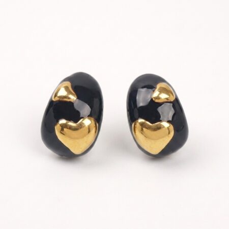 Amour Heart Earrings - Ατσάλινα Σκουλαρίκια με Καρδιές