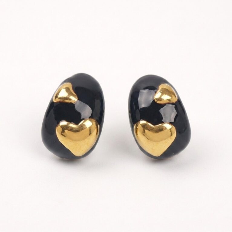 Amour Heart Earrings - Ατσάλινα Σκουλαρίκια με Καρδιές