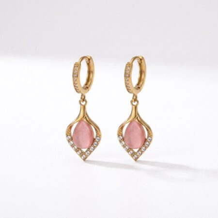 Aurora Earrings - Ατσάλινα Σκουλαρίκια με Πέτρες