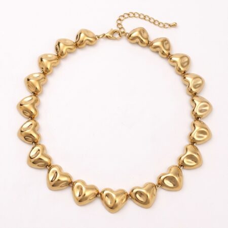 Amour Necklace - Ατσάλινο Κολιέ με Καρδιές