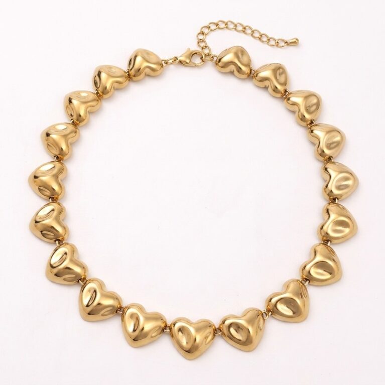 Amour Necklace - Ατσάλινο Κολιέ με Καρδιές