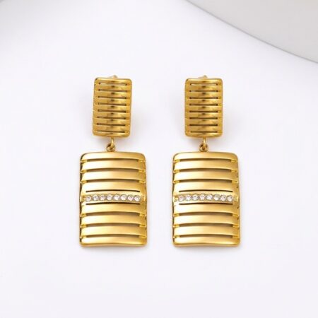 Aurora Earrings - Ατσάλινα Κρεμαστά Σκουλαρίκια