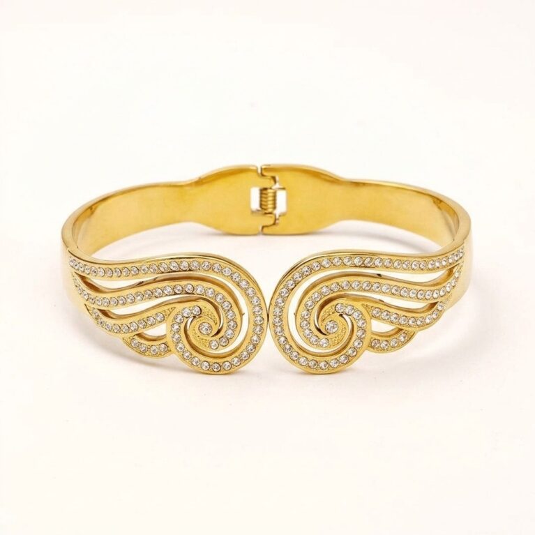 Aurelia Cuff Bracelet - Ατσάλινο Βραχιόλι με Κρύσταλλα