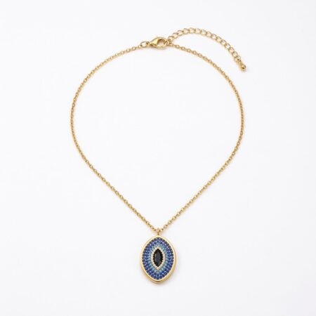 Astra Eye Necklace - Ατσάλινο Κολιέ με Μάτι