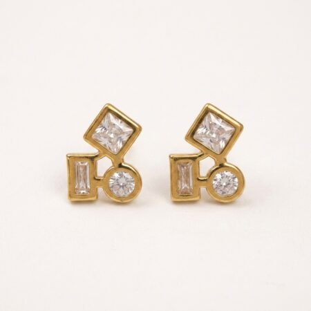 Geo Stud Earrings - Ατσάλινα Σκουλαρίκια με Γεωμετρικά Σχέδια