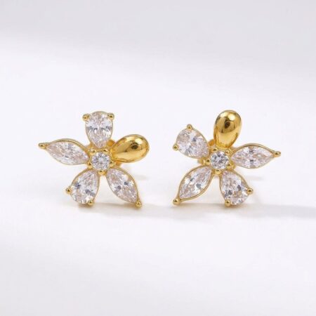 Flora Earrings - Ατσάλινα Σκουλαρίκια Λουλούδι