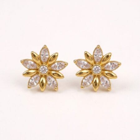 Flora Stud Earrings - Ατσάλινα Σκουλαρίκια Καρφωτά