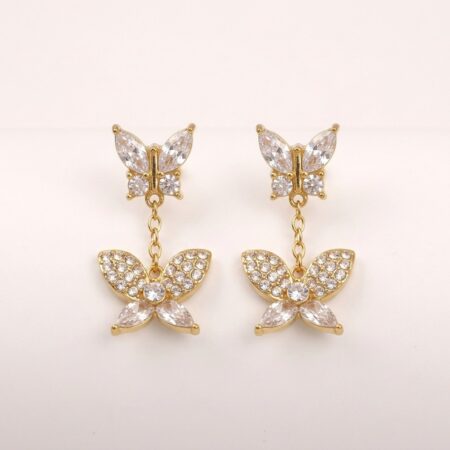 Butterfly Earrings - Ατσάλινα Σκουλαρίκια με Πεταλούδα