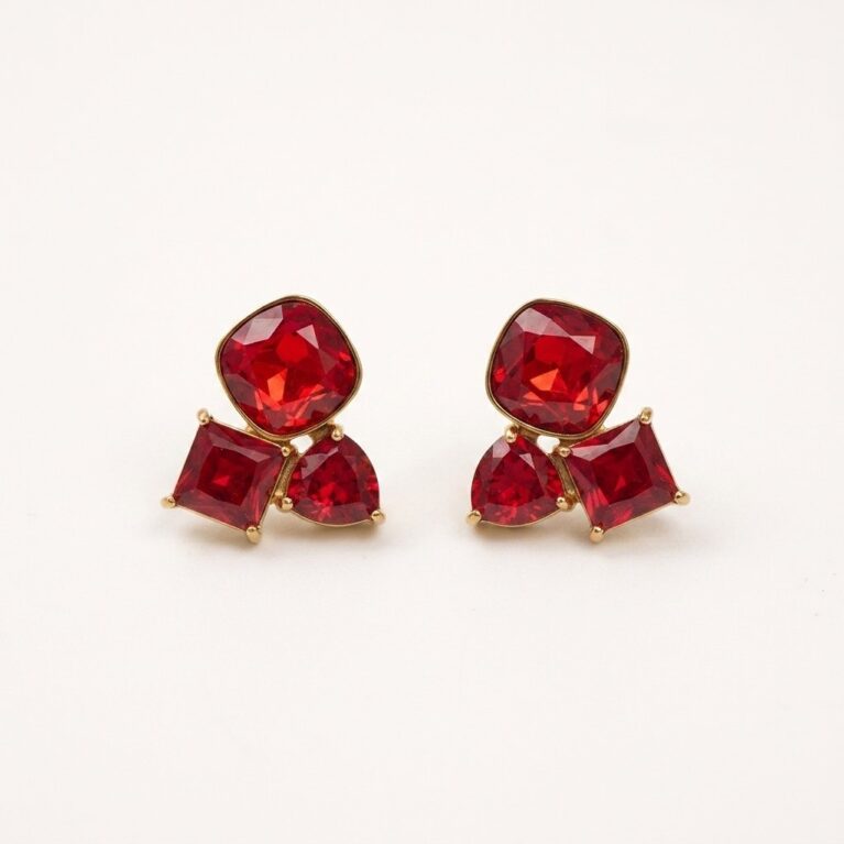 Aurora Stud Earrings - Σκουλαρίκια με Πέτρες από Ανοξείδωτο Ατσάλι