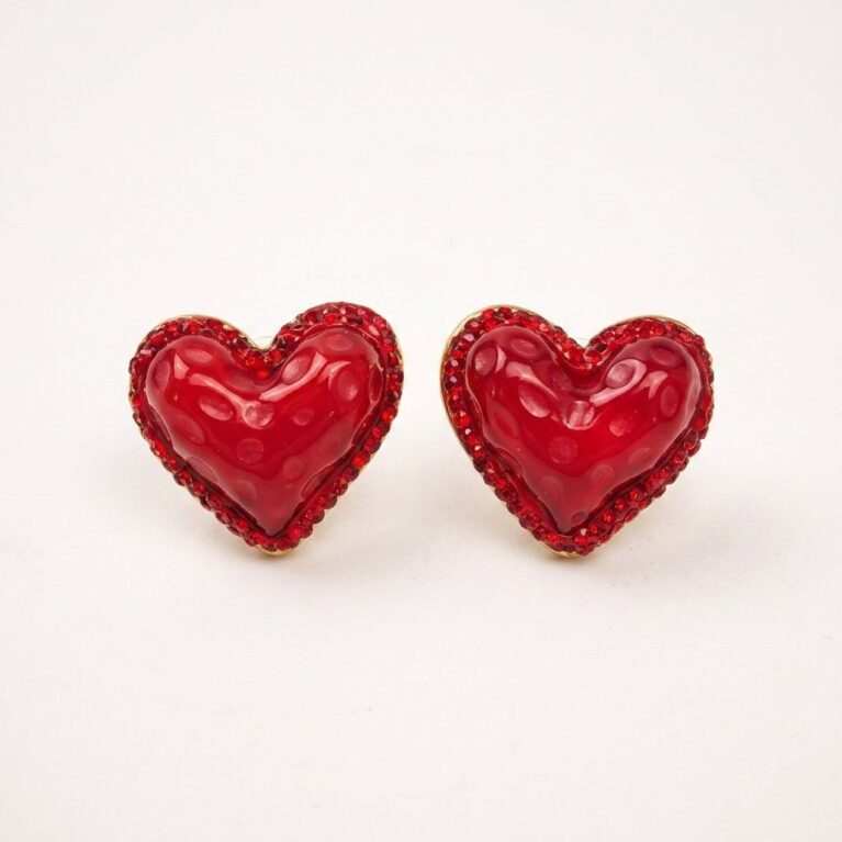 Heart Stud Earrings - Ατσάλινα Σκουλαρίκια Καρφωτά Καρδιά