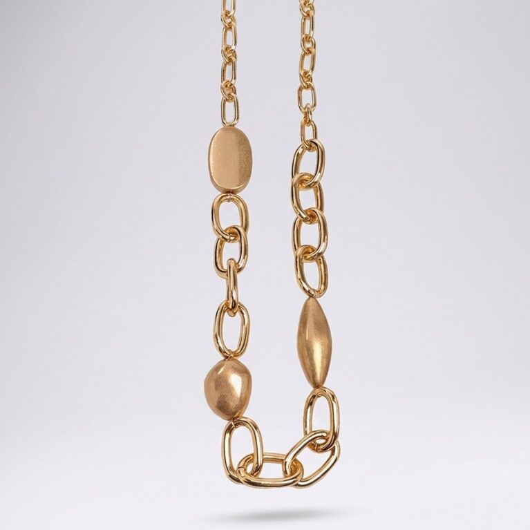 Astra Statement Necklace - Μακρύ Ατσάλινο Κολιέ με Γεωμετρικά Στοιχεία