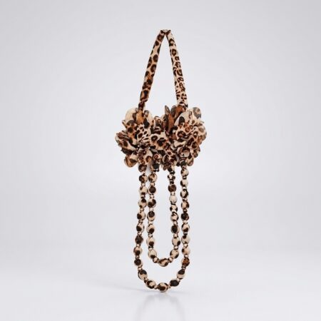Fleur Statement Necklace - Υφασμάτινο Κολιέ με Λουλούδια και Χάντρες