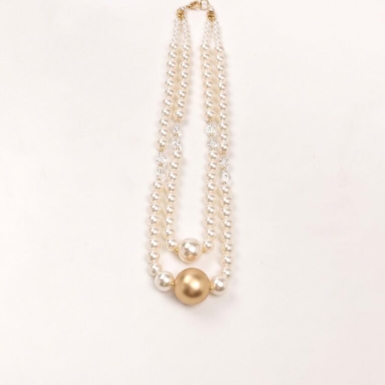 Pearl Elegance Necklace - Κολιέ με Πέρλες και Χρυσή Χάντρα