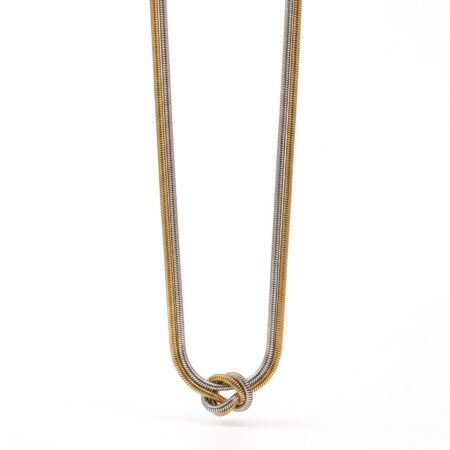 Cora Necklace - Ατσάλινο Κολιέ με Κόμπο