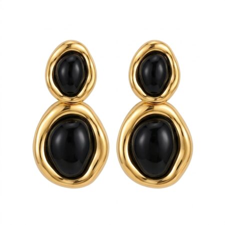 Aurelia Statement Earrings - Ατσάλινα Σκουλαρίκια με Πέτρες