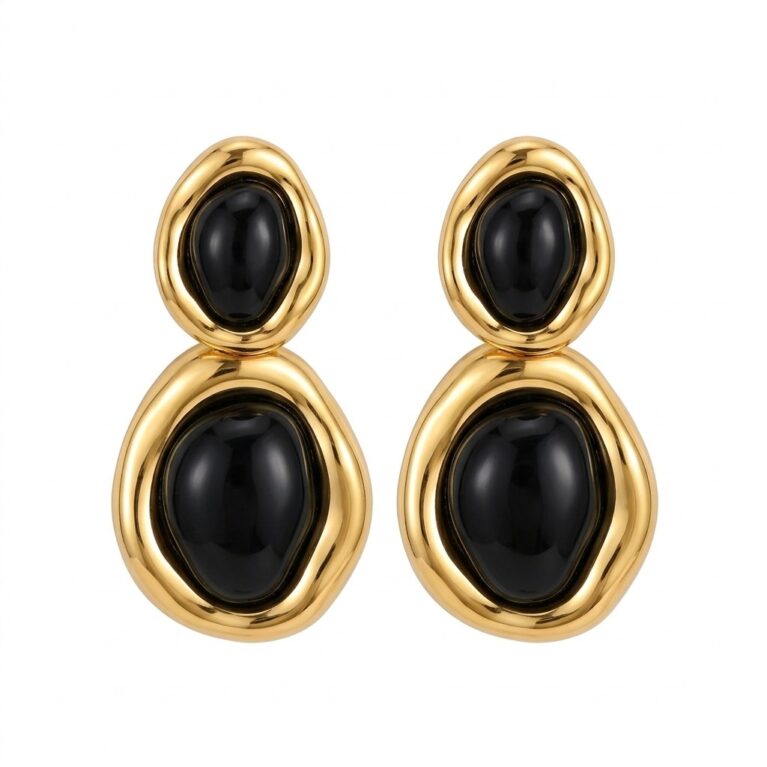 Aurelia Statement Earrings - Ατσάλινα Σκουλαρίκια με Πέτρες