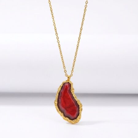 Celeste Necklace - Ατσάλινο Κολιέ με Πολύχρωμα Κρεμαστά
