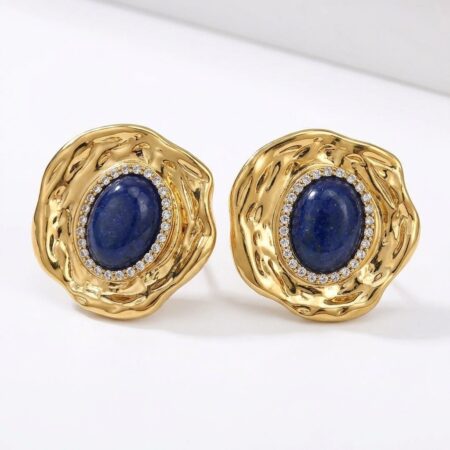 Aurora Earrings - Ατσάλινα Σκουλαρίκια με Πέτρες