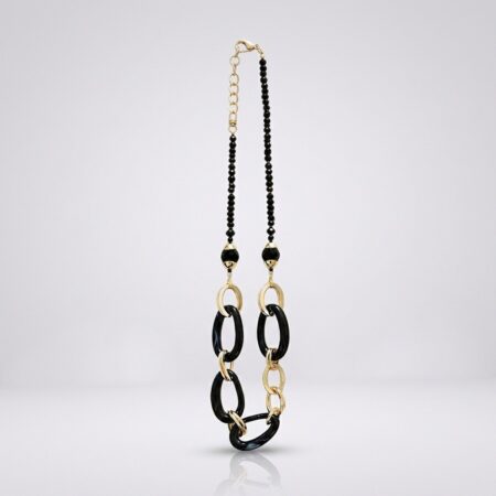 Cora Link Necklace - Μακρύ Κολιέ με Χάντρες και Ακρυλικούς Κρίκους